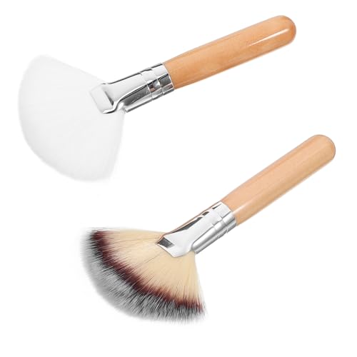 LALADEFIEE 6 Stk Lose Puderpinsel Make-up Pinsel Eyeliner Damen Gesichtsbürste Flauschiger Fächerpinsel Gesichtsbürsten Kosmetikerin Fächerbürsten Kosmetikerin Highlighter-pinsel Lüfter Holz von LALADEFIEE