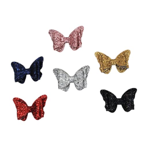 LALADEFIEE 6stücke Glitzernde Haarspangen Für Mädchen Bunte Schleifen Haarclips Mit Pailletten Für Mädchen Für Und Tägliches Styling von LALADEFIEE