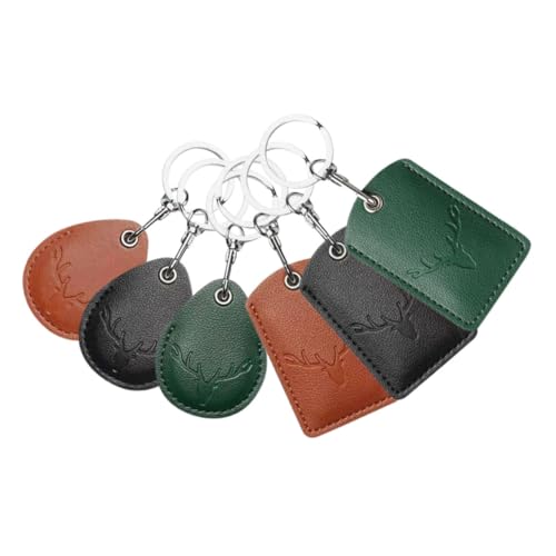 LALADEFIEE Schlüsselanhänger Aus Pu-Leder Mit Cartoon-Design Praktische Schutzhülle Für Zugangskarten Geeignet Für Autoschlüssel Und Haustürschlüssel von LALADEFIEE