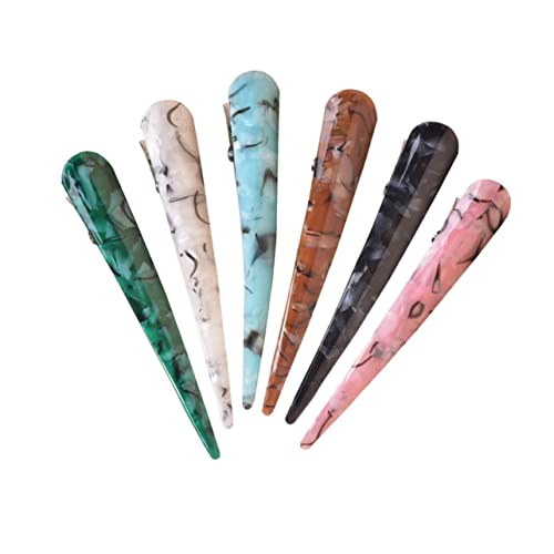 LALADEFIEE 6er Set Haarklammern Große Haarklammer Oxhorn Haarspangen Haarschmuck Für Frauen Gemischte Farben von LALADEFIEE