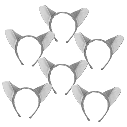 LALADEFIEE 6stücke Wolf Ohren Stirnband Tier Haarreifen Plüsch Stirnbänder Für Party Cosplay Halloween Dekoration Kopfschmuck Geschenk Für Junge Mädchen Und Erwachsene von LALADEFIEE