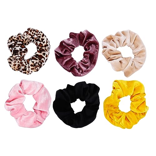 LALADEFIEE 6stücke Große Elastische Haarbands Haarscrunchies Mit Reißverschluss Damen Haarreif Haarband Scrunchy Für Haartypen von LALADEFIEE