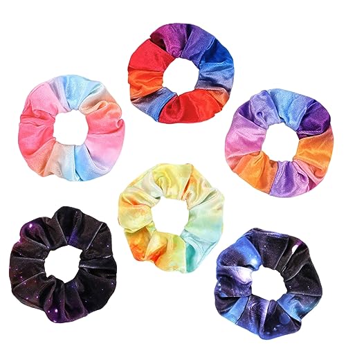 LALADEFIEE 6stücke Teiliges Regenbogen Haargummis Für Bunte Haargummis Für Elastische Und Haltbare Haarschmuck-accessoires Für Mädchen Zufällige Stil Und Farbvariationen von LALADEFIEE