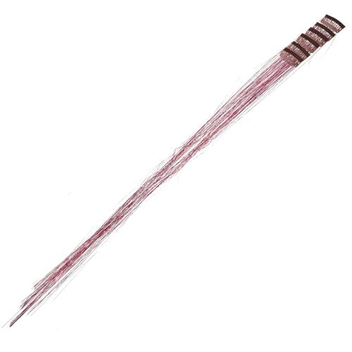 LALADEFIEE 6-teilige Glitzer Haarverlängerungen Haarlametta Clips Für Mädchen Und Frauen Bunte Haarverlängerungen Mit Ornamenten von LALADEFIEE