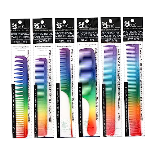 LALADEFIEE 6stücke Bunte Haarkämme Praktisches Haarstyling-kamm Für Friseure Und Zuhause Tragbare Friseur-accessoires Stilvoll Und Leicht Für Frauen Und Mädchen von LALADEFIEE