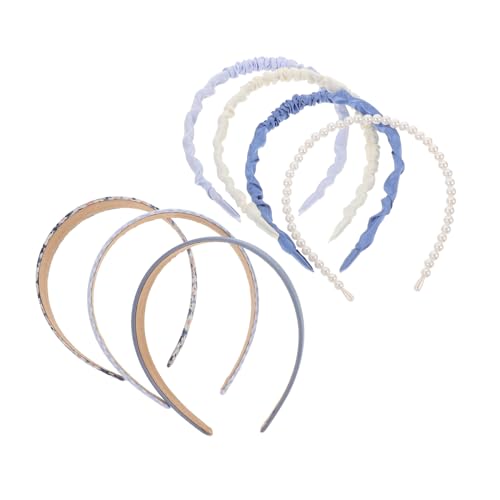 LALADEFIEE 7stücke Blumenbreiter Haarreif Mit Perlen Für Damen Elegante Haarbänder Dekoratives Accessoire Für Partys Vielseitig Kombinierbar Mit Verschiedenen Outfits Zum Waschen Des von LALADEFIEE