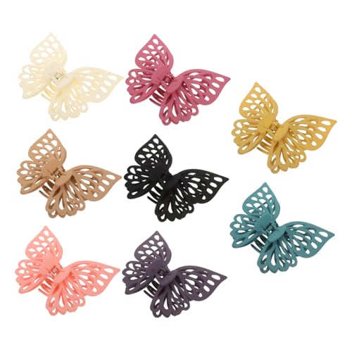 LALADEFIEE 8 Stück Schmetterling Haarspangen Für Damen Große Haarklammern Haarschmuck Mit Metallfeder Für Langes Haar von LALADEFIEE