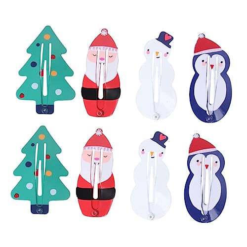 LALADEFIEE 8 Stück Weihnachts-haarspangen Für Kinder Mädchen Kleinkinder Haarschmuck Mit Weihnachtsmotiven Passend Für Jede Frisur von LALADEFIEE