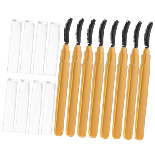 LALADEFIEE 8stücke Silicone Wimpernbürste Teiliges Tragbare Kosmetikpinsel Für Wimpern Und Mascara Mit Abdeckung Für Reisen Und Alltag Elegantes Design Für Ihre Beauty-routine von LALADEFIEE