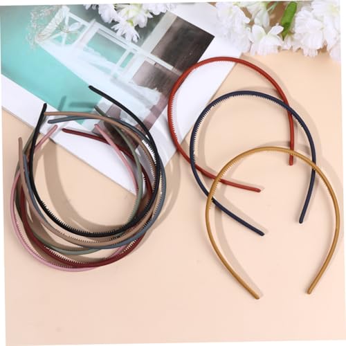 LALADEFIEE 9 Stück Teiliges Haarring Gezacktem Rutschfestem Haarreifen Mattierte Damen Haarbänder für Modische Frisuren Vielseitige Haarschmuck accessoires Farbauswahl Zufällige Farbe von LALADEFIEE