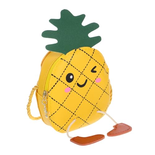LALADEFIEE Ananas Kindertasche Umhängetasche Aufbewahrungstasche Schöne Tasche Aus Strapazierfähigem Material Für Kleine Gegenstände Unterwegs von LALADEFIEE