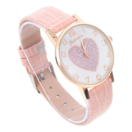 LALADEFIEE Anschauen Paar Armbänder Frauen Uhren Ohrringe Aus Ton Liebesuhr Damen Verstellbare Armbänder Krankenschwester Uhr Armbänder Armbänder Erwachsenenuhr Armreifen Für Damen Haut Rosa von LALADEFIEE