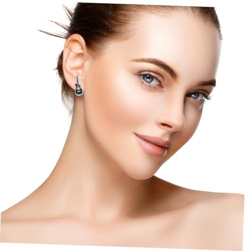 LALADEFIEE Asymmetrische Musik Ohrstecker Damen Mikrophon Notenschlüssel Ohrschmuck Geschenk für Musikliebhaber von LALADEFIEE