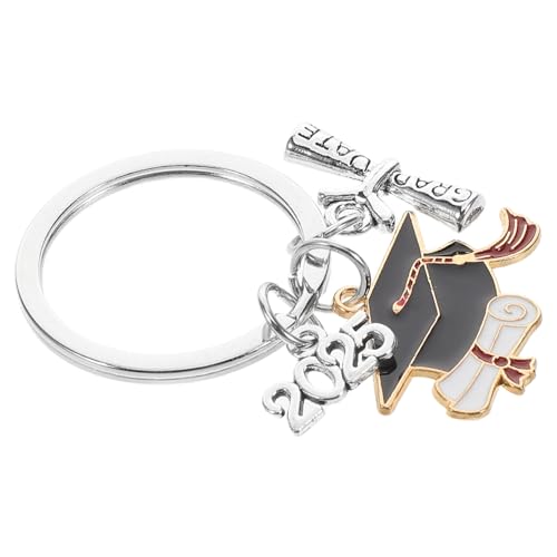 LALADEFIEE Schlüsselanhänger Klasse 2025 Bestickter Schlüsselanhänger Motivierendes Abschlussgeschenk Edelstahl Charm Andenken Für Absolventen von LALADEFIEE