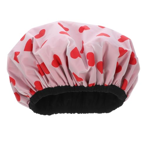 LALADEFIEE Wiederverwendbare Badehaube Für Damen Dreilagige Badekappe Aus Satin Peva Und Mikrofaser Schnell Wasserabsorbierend Für Langes Haar Geeignet von LALADEFIEE