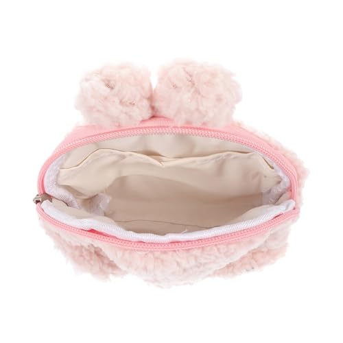 LALADEFIEE Baumwoll Münzbeutel mit Niedlichem Hasenmotiv Weiche Strapazierfähige Stoffaufbewahrungstasche für Mädchen Kleine Süße Wechselgeldbörse Langlebiger Cartoon Geldbeutel von LALADEFIEE