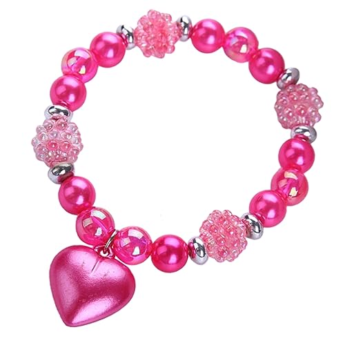 LALADEFIEE Perlenarmband Für Mädchen Mit Herz-motiv Leicht Und Sicher Aus Harz Für Alltag Und Anlässe Schönes Geschenk Für Geburtstag Und Weihnachten von LALADEFIEE