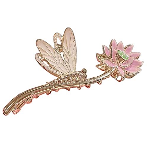 LALADEFIEE Lotusblumen-haarklammer Für Damen Metall-haarklammer Mit Blumen-motiv Blumen- Für Dünnes Haar Haarschmuck Mit Lotusblume Für Dickes Haar von LALADEFIEE