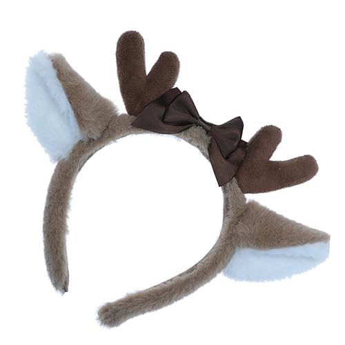 LALADEFIEE Haarband Mit Hirschohren Aus Plüsch Multifunktions-kopfschmuck Kompaktes Stirnband Für Cosplay Dekoration Und Alltag von LALADEFIEE