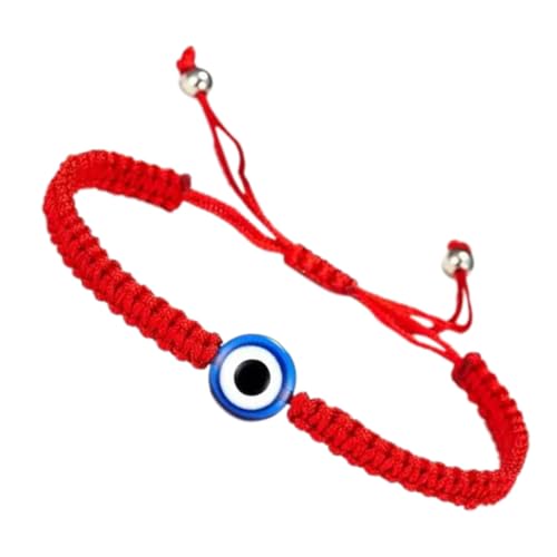 LALADEFIEE Böser Blick Armband Handkette Einstellbare Weberei mit Perlen Handgemachtes für Freunde Familie von LALADEFIEE