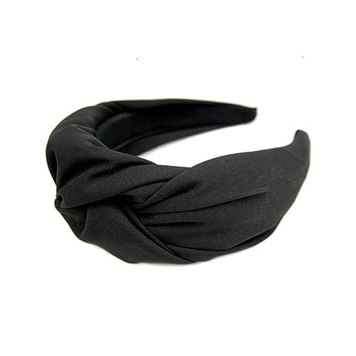 LALADEFIEE Haarband Für Damen Eleganter Haarreifen Schwarz Breiter Haarschmuck Für Styles Accessoire Für Make-up Und Besondere Anlässe von LALADEFIEE