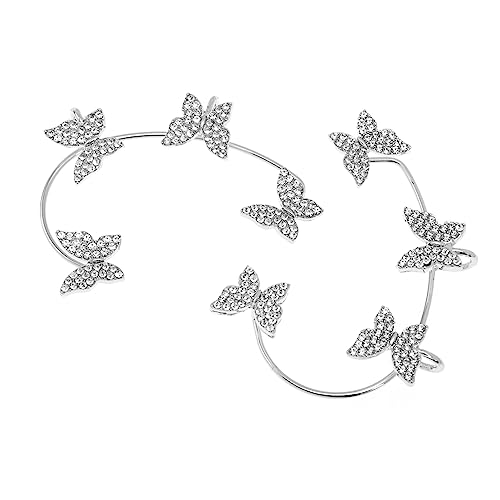 LALADEFIEE Schmetterlinge Ohrklemme Mädchen Ohrclip Kein Piercing Ohrclip Dekorative Ohr Manschette Schmuck Für Damen von LALADEFIEE