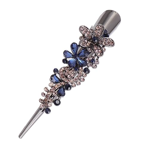 LALADEFIEE Clip Haarnadel Strass Elegante Haar Clip Bobby Pin Frauen Haar Styling Haarspange Dunkel von LALADEFIEE