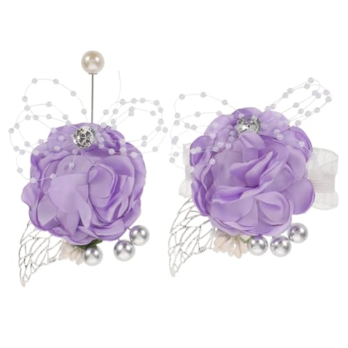 LALADEFIEE Corsagen Hochzeiten Brosche Corsage Braut Braut Bräutigam Anlässe Klein Elegant Partys Abschlussball Events Kit Dekorationen Brautjungfern Künstlich Und Zeremonien Hochzeit von LALADEFIEE