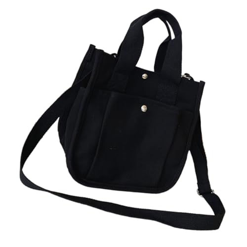 LALADEFIEE Damen Canvas Umhängetasche Groß Volumen Reißverschluss Freizeit Schultertasche Robust Vielseitig für Schule Shopping Reisen Alltag von LALADEFIEE