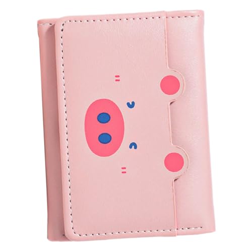 LALADEFIEE Damen Cartoon Geldbörse Kurz mit Reißverschluss Kleine Damen Clutch aus Strapazierfähigem Material Mehrfach Kartenfächer und Münzfach Modisches Portemonnaie für Outdoor Shopping von LALADEFIEE