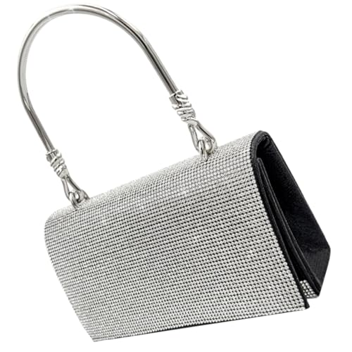 LALADEFIEE Damen Clutch Abendtasche mit Kettenriemen Strass Umhängetasche Party Handtasche Elegant für Hochzeit Bankett Cocktail Prom von LALADEFIEE