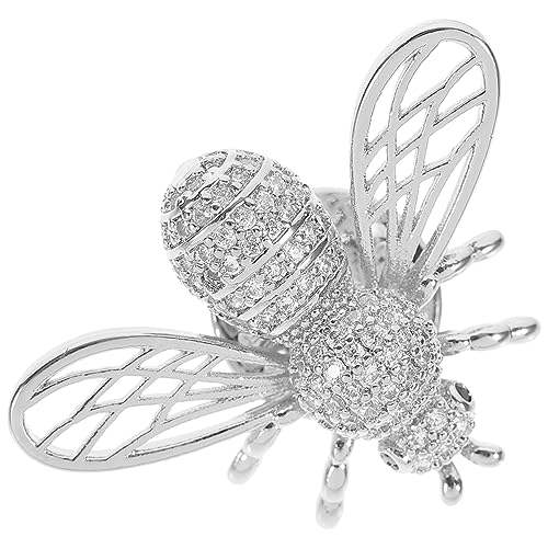 LALADEFIEE Bienen Brosche Mit Zirkonia Vintage Anstecknadel Für Damen Und Herren Eleganter Kleidung Pin Für Hochzeiten Pullover Und Taschen Sommerliches Accessoire von LALADEFIEE