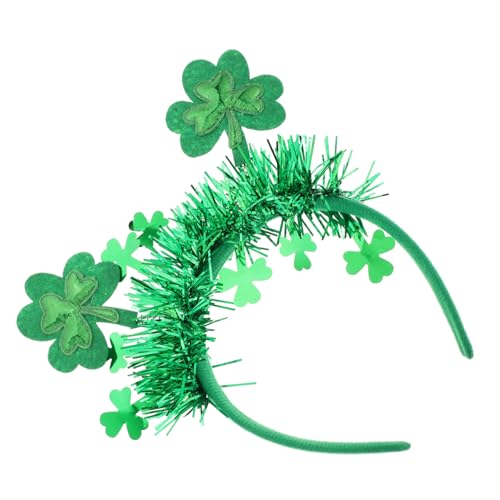 LALADEFIEE Dreifach Shamrock Haarband für Damen Grünes Haarschmuck Accessoire für Patrick's Day Stilvolles Festival Headwear für Partys und Besondere Anlässe von LALADEFIEE