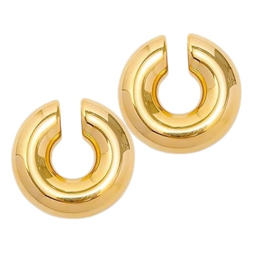 LALADEFIEE Durchbohrte Ohrclips Damen Edelstahl Ohrschmuck Modisch Leicht Elegant Mädchen Ohrklemme für Alltag Party von LALADEFIEE