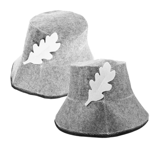 LALADEFIEE 2stücke Filz-saunahut Wasserabsorbierender Sauna Hut Für Damen Und Herren Atmungsaktiver Bequemer Badekopf-schutz Für Saunagänger Für Entspannende Saunaerlebnisse von LALADEFIEE