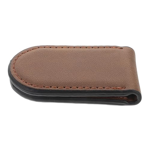 LALADEFIEE Clip Für Männer Praktischer Visitenkartenhalter Aus Pu-Leder Magnetische Bargeldaufbewahrungsklemme Robustes Geldklammerhalter Für Büro Und Reisen von LALADEFIEE