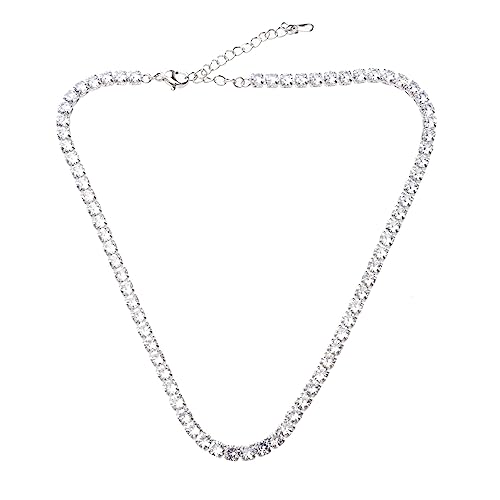 LALADEFIEE Schlüsselbein-halskette Mit Strasssteinen Glänzender Halsanhänger Für Damen Zarte Mädchen-kette Mit Anhänger von LALADEFIEE