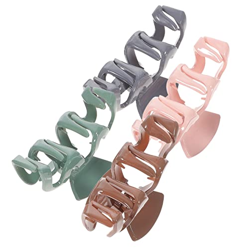 LALADEFIEE 4 Stück Haarklammern Große Kunststoff Kieferclips Für Dickes Langes Lockiges Haar Haarschmuck Für Frauen Eleganter Stil Für Alltag Und Besondere Anlässe Rutschfest Starke von LALADEFIEE