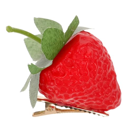LALADEFIEE Erdbeere Haarspange Fruchtgeformt Haarschmuck Dekorative Spange Für Damen Haar-accessoire Mit Natürlicher Form von LALADEFIEE