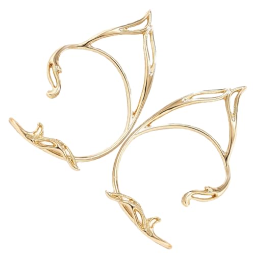 LALADEFIEE Fairy Ear Geometrische Ohrmanschetten Damen Leichtes Legierung Schmuck Piercingfreie Ohrclips Geschenkidee für Frauen Alltag und Party von LALADEFIEE