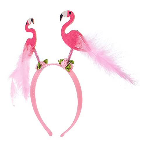 LALADEFIEE Flamingo Haarreif Für Damen Lustiges Und Kreatives Kopfband Für Hawaii-partys Karneval Und Mottopartys Hochwertiges Flexibles Material Niedliches Design Für Unvergessliche von LALADEFIEE
