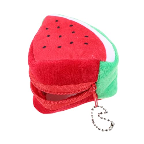 LALADEFIEE Wassermelonen Münzgeldbörse Für Damen Cartoon Geldbörse Kleine Obst Geldbörse Tragbare Schlüssel Und Münztasche Verarbeitung Für Alltag Und Reisen von LALADEFIEE