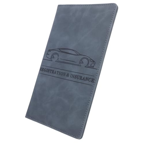 LALADEFIEE Kfz-zulassungs-und-versicherungskartenhalter Autodokumentenhalter Schmaler Kartenhalter Aus Pu-Material von LALADEFIEE
