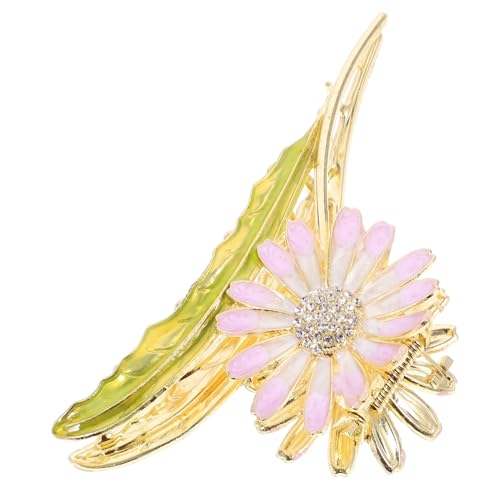 LALADEFIEE Daisy Haarklammer Metall Für Damen Große Krallen-haarspange Im Blüten-design Für Hochstecken Und Praktische Frisuren Für Dickes Und Dünnes Haar von LALADEFIEE