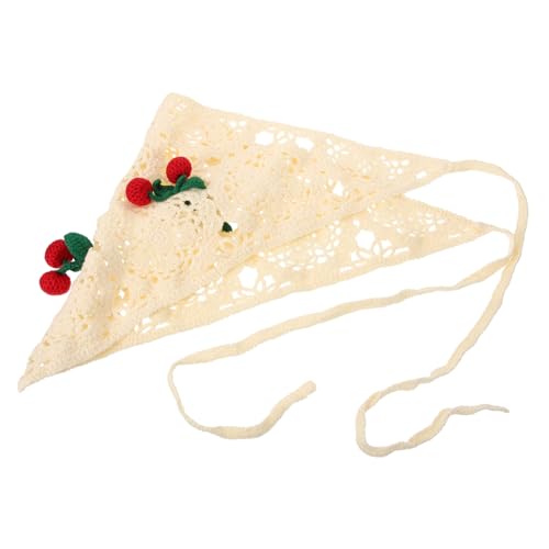 LALADEFIEE Damen Haarschal Handgefertigtes Gehäkeltes Bandana Mit Kirschmotiv Atmungsaktives Dreieckiges Kopftuch Für Alltagslooks Und Besondere Anlässe LALADEFIEE Damen Haarschal Handgefertigtes Gehäkeltes Bandana Mit Kirschmotiv Atmungsaktives Dreieckiges Kopftuch Für Alltagslooks Und Besondere Anlässe von LALADEFIEE