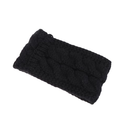 LALADEFIEE Knitted Wool Headband Für Damen Elastische Ohrwärmer Mit Stilvollem Design Für Herbst Für Outdoor-aktivitäten Schwarz Bequem Und Anpassbar von LALADEFIEE