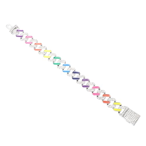 LALADEFIEE Regenbogen-diamantarmband Individuelles Strassarmband Elegantes Handgelenkschmuck Hip-hop-design Zinklegierung LALADEFIEE Regenbogen-diamantarmband Individuelles Strassarmband Elegantes Handgelenkschmuck Hip-hop-design Zinklegierung von LALADEFIEE