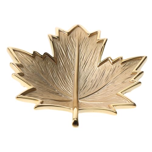 LALADEFIEE Goldene Ahornblatt Brosche Damen Vintage Emaillierte Blatt Anstecknadel Elegante Lapel Pin für Rucksäcke Kleider Thanksgiving Schmuck Accessoire Langlebig Stilvoll Vielseitig von LALADEFIEE