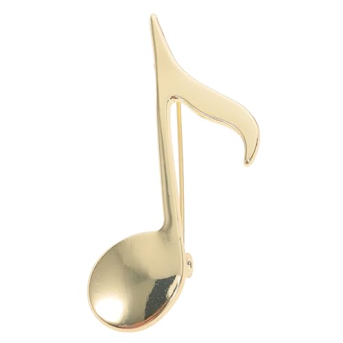 LALADEFIEE Goldene Musiknoten Brosche Anstecknadel aus Zinklegierung Langlebig und Vielseitig für Damen und Herren Modisches Accessoire für Kleidung Taschen Hüte als Geschenk für Musiker und von LALADEFIEE