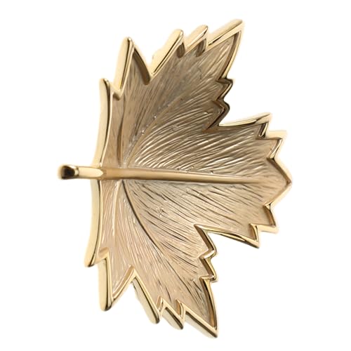 LALADEFIEE Goldene Vintage Ahornblatt Brosche Damen Emaillierte Herbst Anstecknadel Leichte Langlebige Lapel Pin für Schals Hüte Mäntel und Festliche Herbstmode von LALADEFIEE